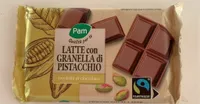 tavoletta di cioccolato al latte con granella di pistacchio