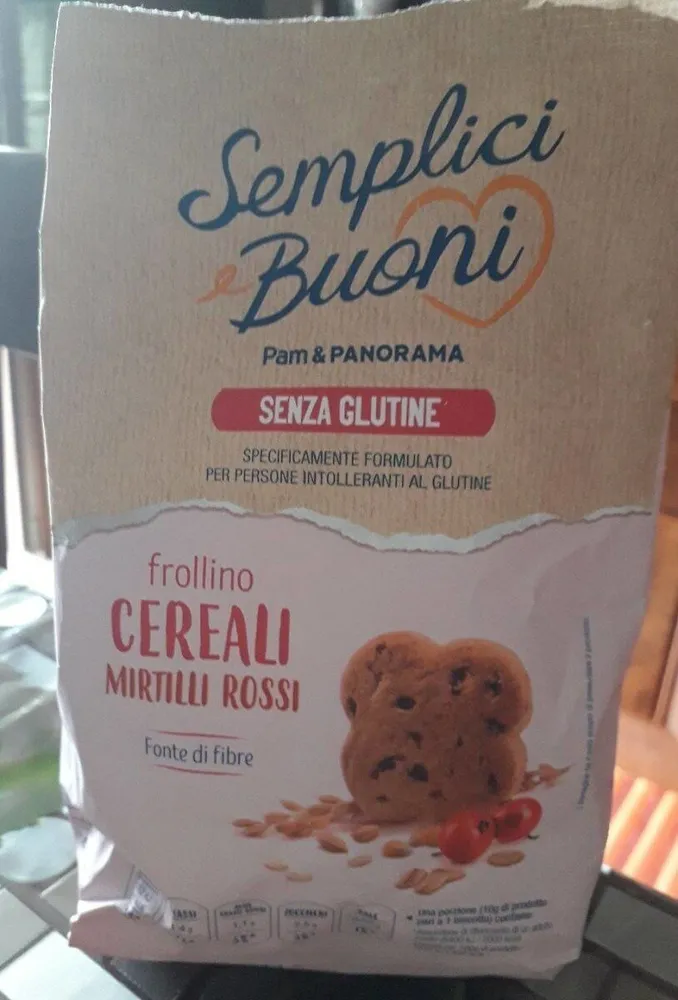 Frollini cereali mirtilli rossi senza glutine