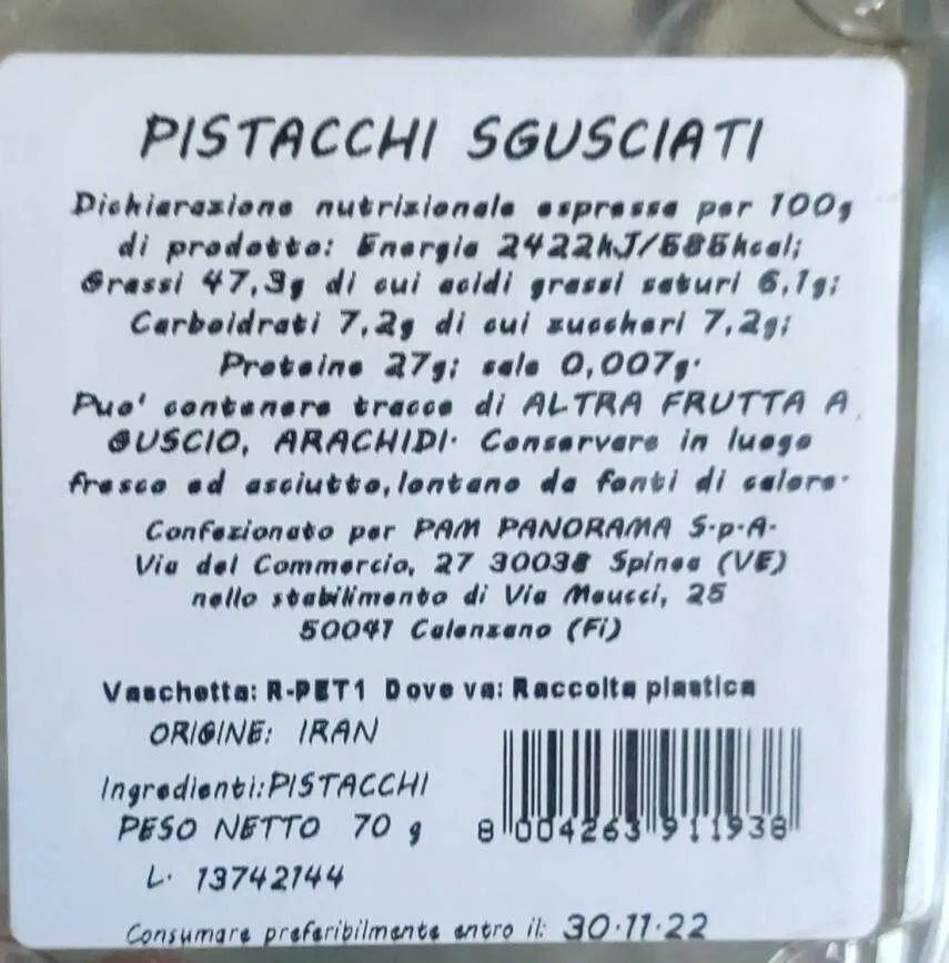 Pistacchi sgusciati