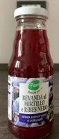 Bevanda al mirtillo e ribes nero