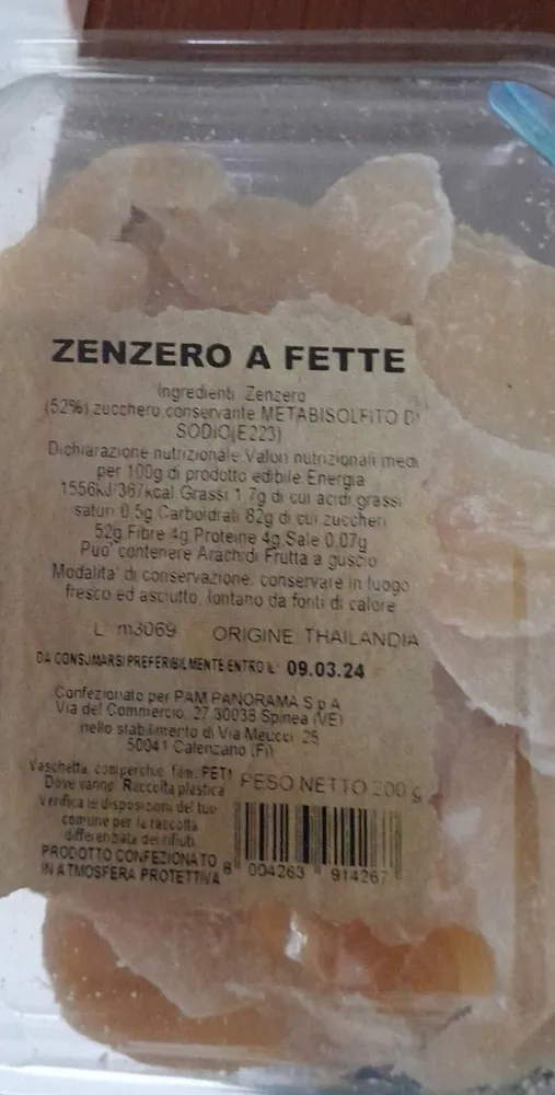 zenzero a fette
