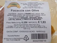 Focaccia con olive