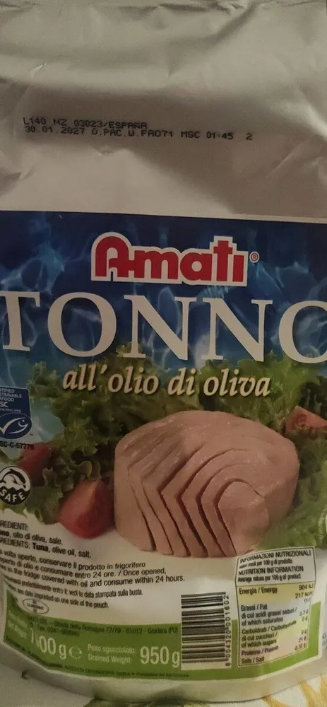 Tonno all'olio di oliva