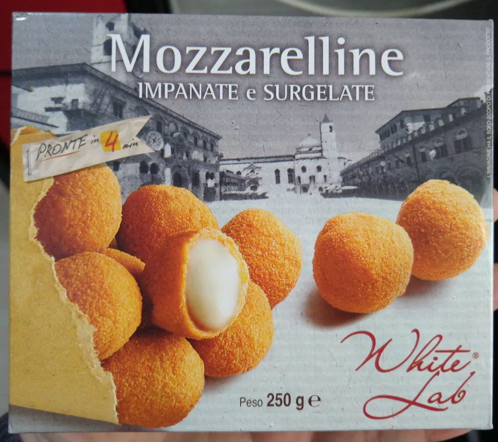 Mozzarelline impanate e surgelate