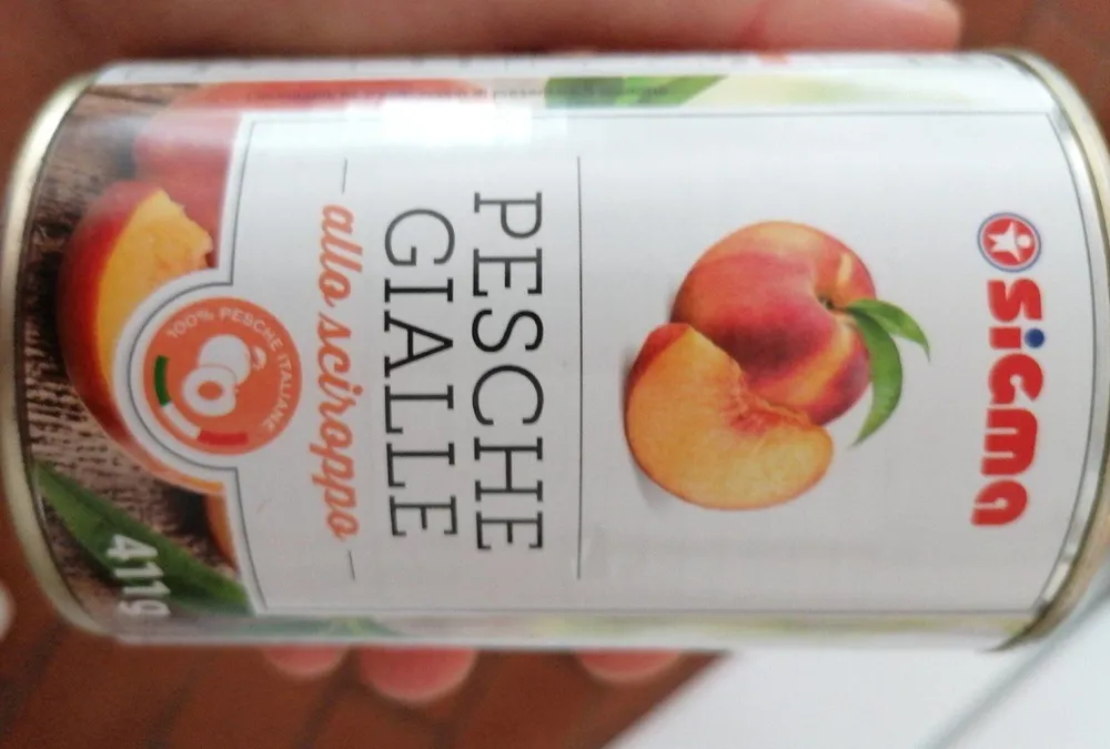 Pesche gialle allo sciroppo