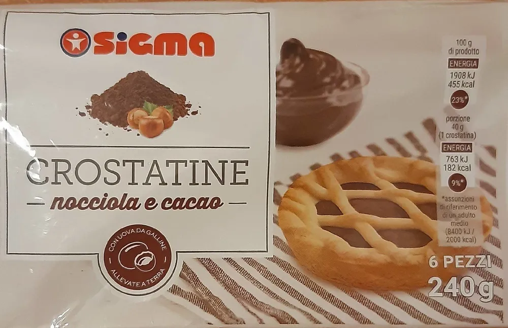 Crostatine nocciola e cacao