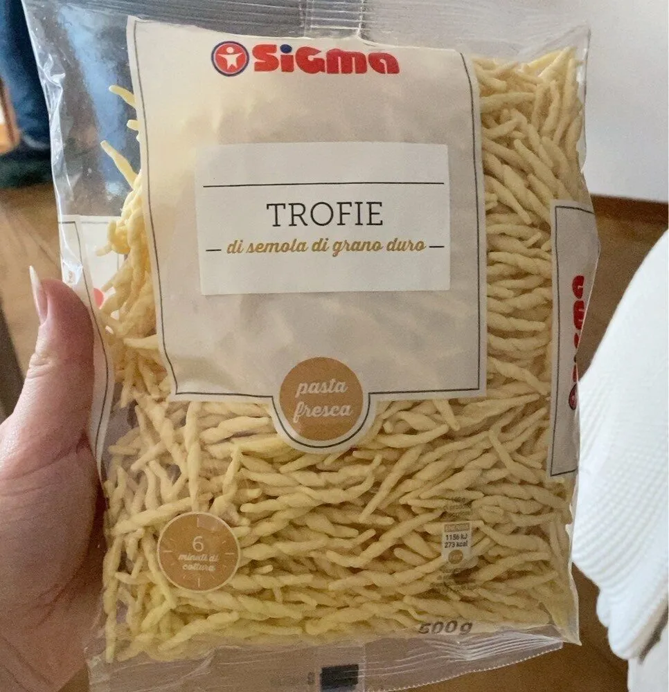 trofie di semola di grano duro