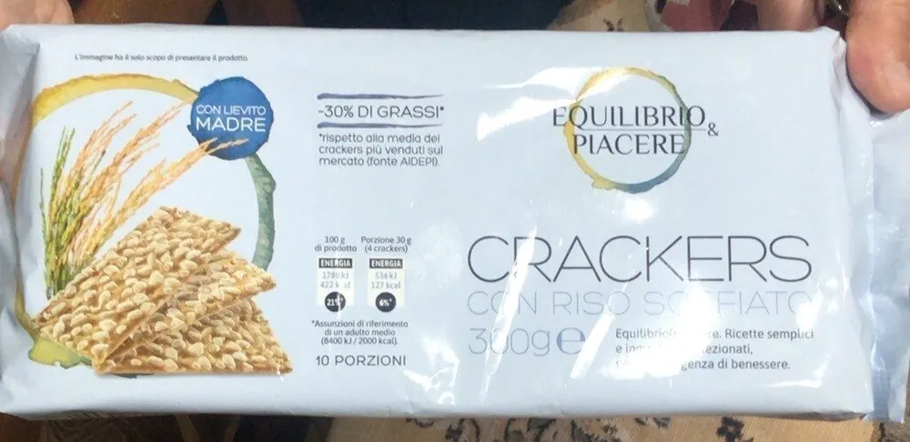 Crackers con riso soffiato