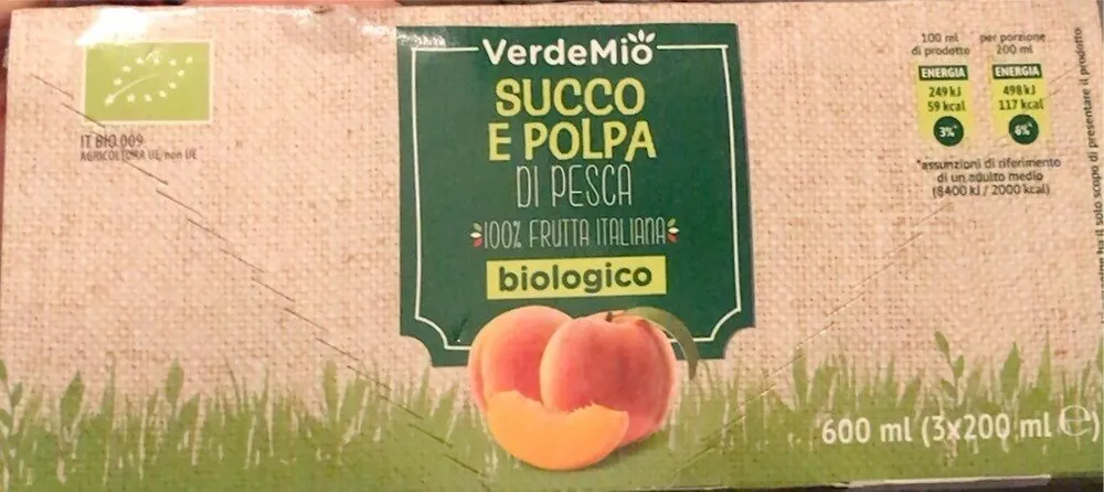 Succo e polpa di pesca