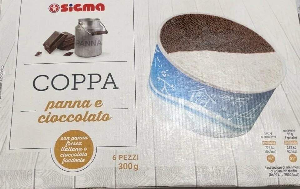 Coppa panna e cioccolato