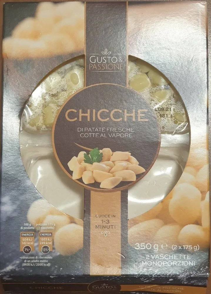 Chicche di patate fresche cotte al vapore