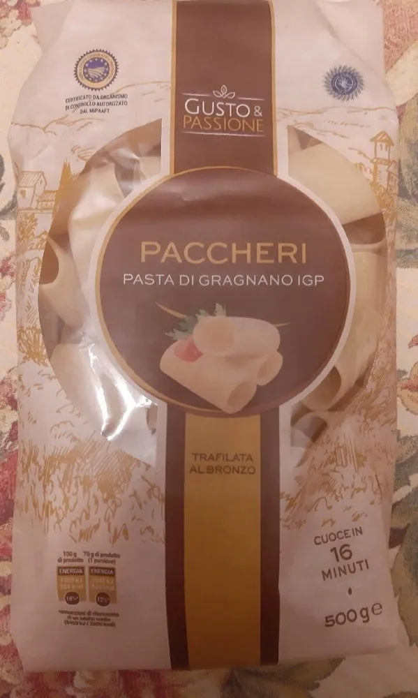 Paccheri pasta di Gragnano igp