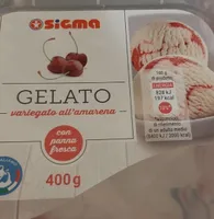 Gelato variegato all'amarena
