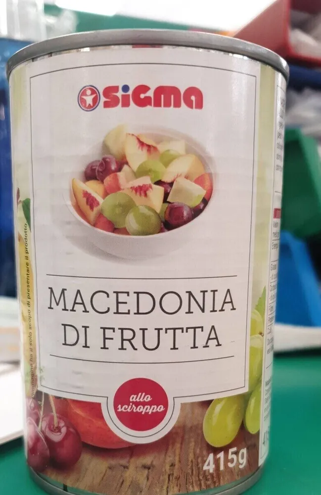 Macedonia di frutta allo sciroppo