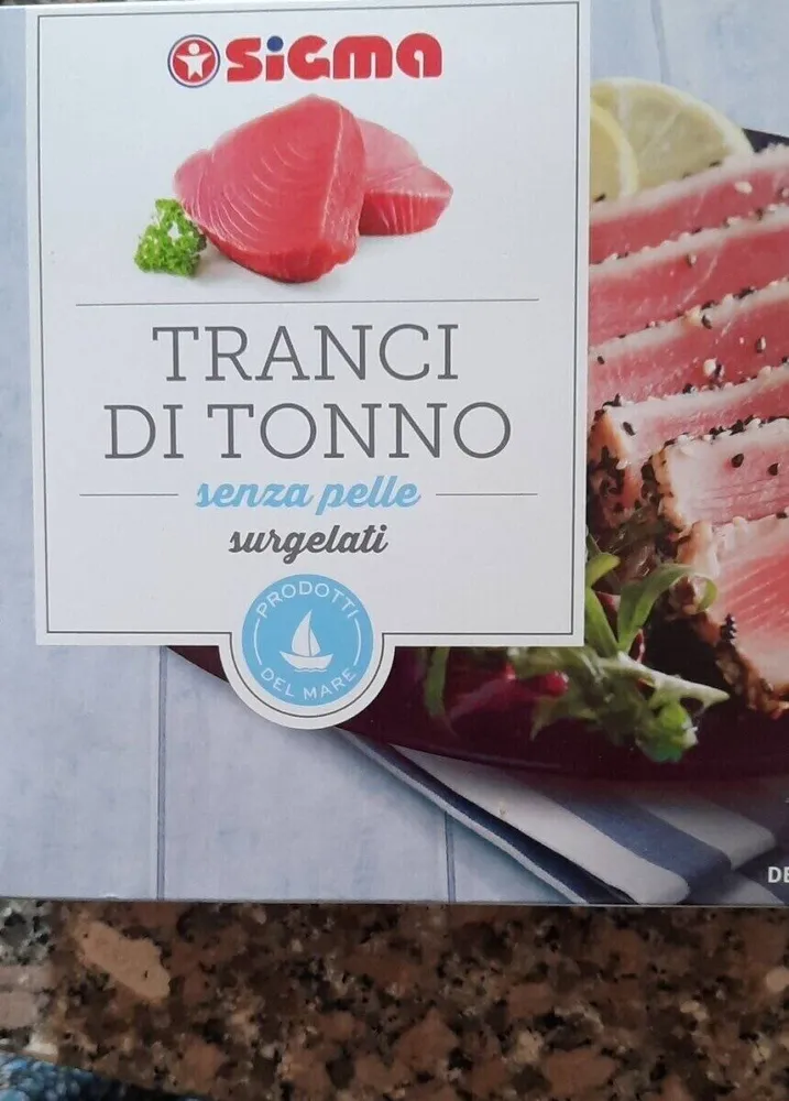 Tranci di tonno surgelati