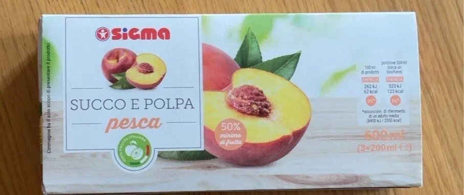 Succo e polpa pesca