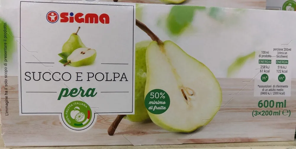 Succo e polpa pera