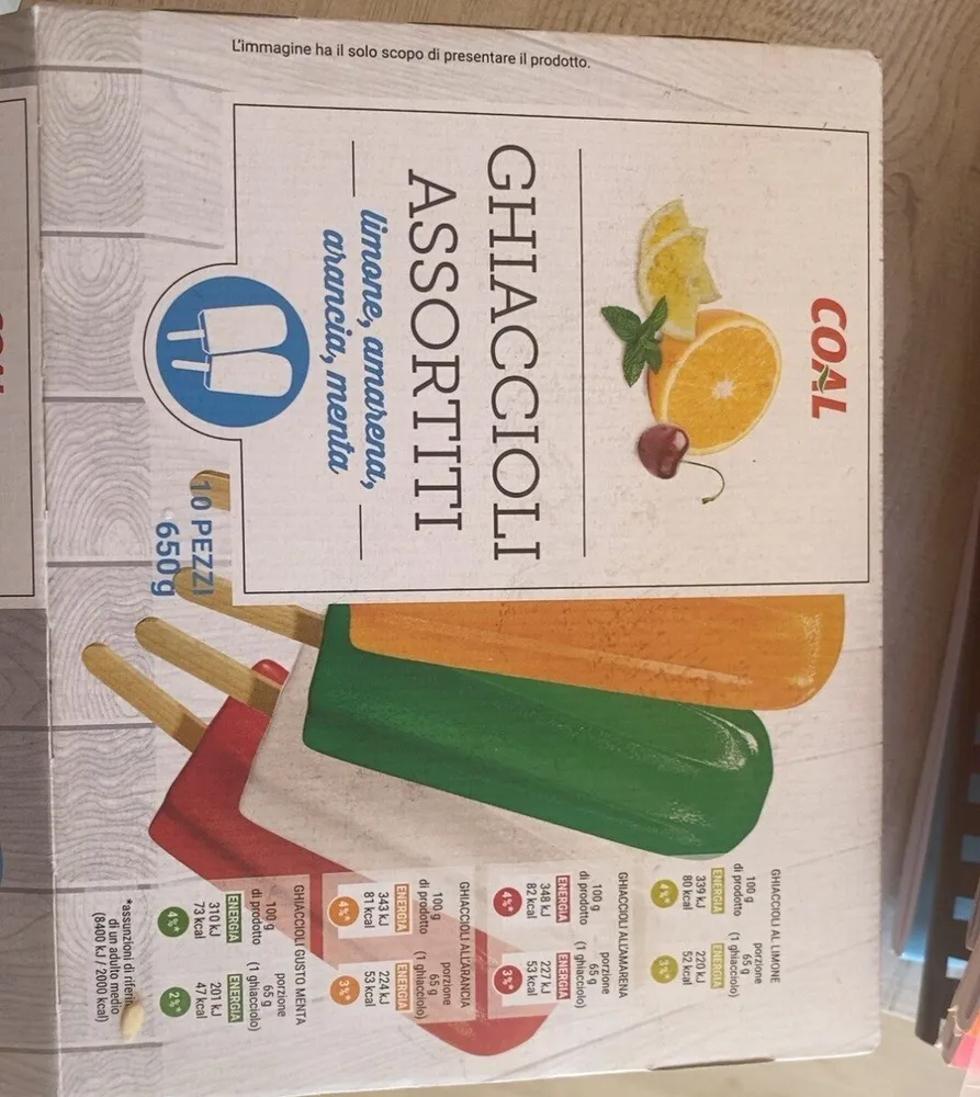 Ghiaccioli assortiti
