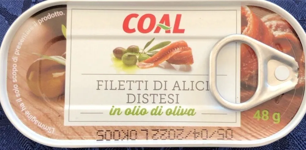 Filetti di alici distese