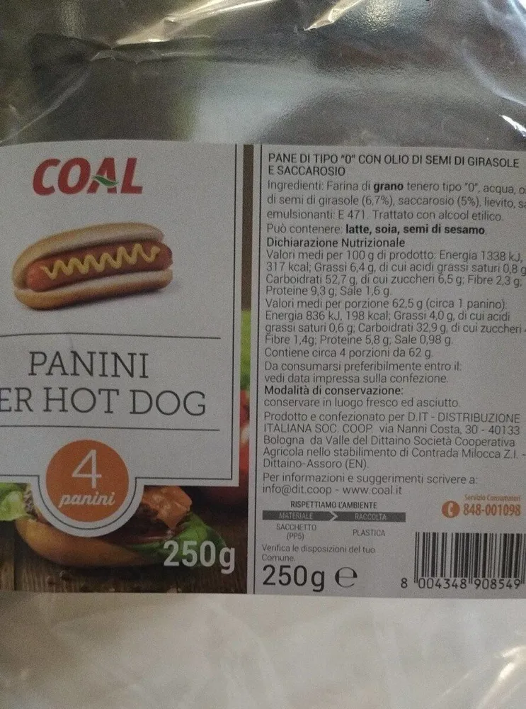 Panini per hot dog