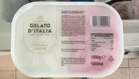 Gelato alla fragola e gelato al gusto limone