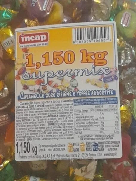 Caramelle dure ripiene supermix