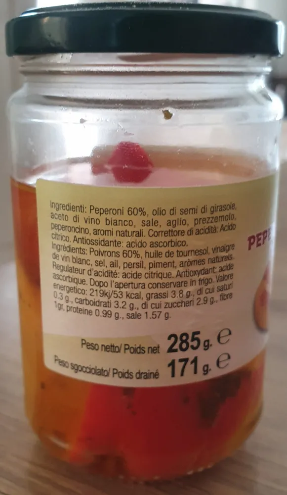 pèseront grigluati sott'olio