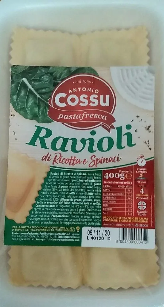 Ravioli di ricotta e spinaci
