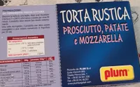 Torta rustica prosciutto, patate e mozzarella