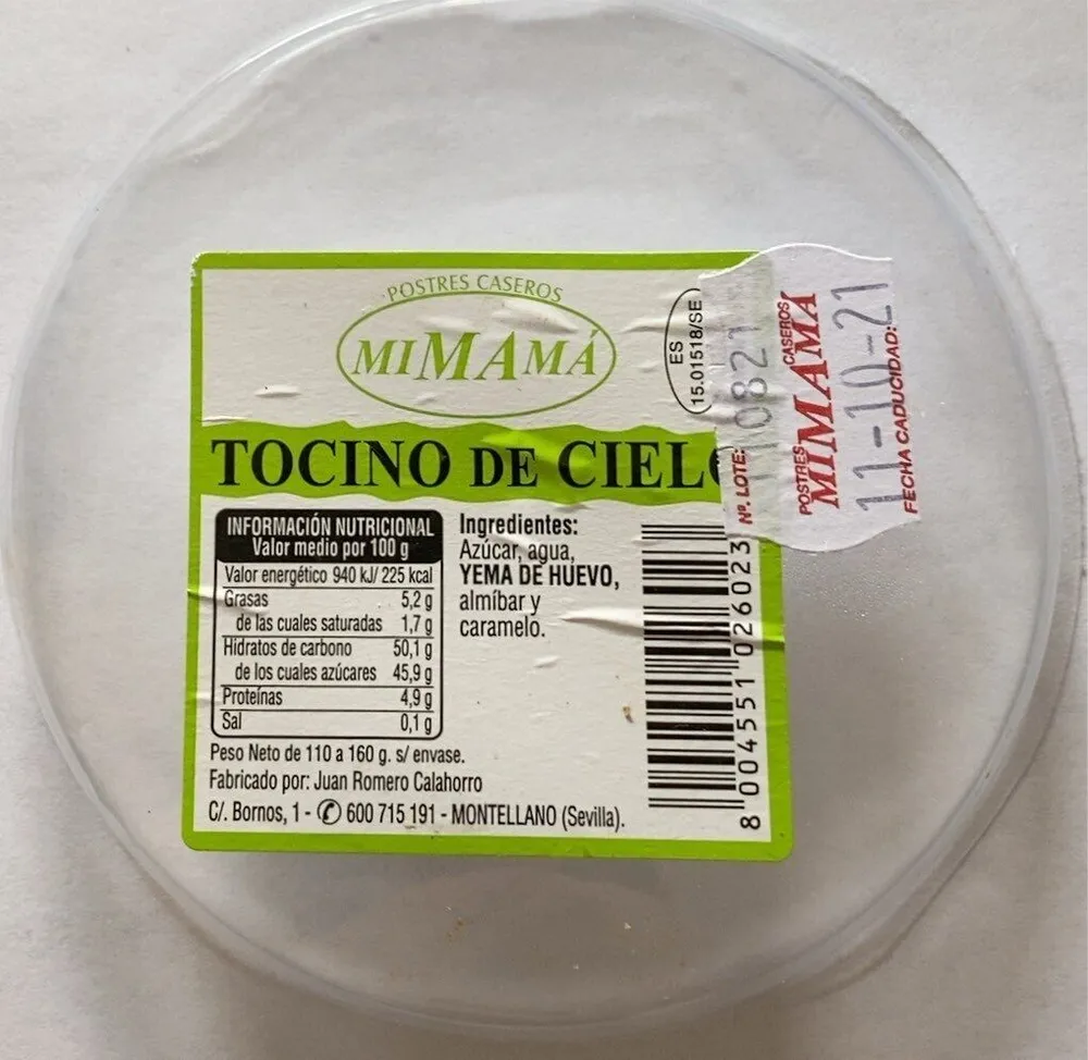 Tocino de cuelo