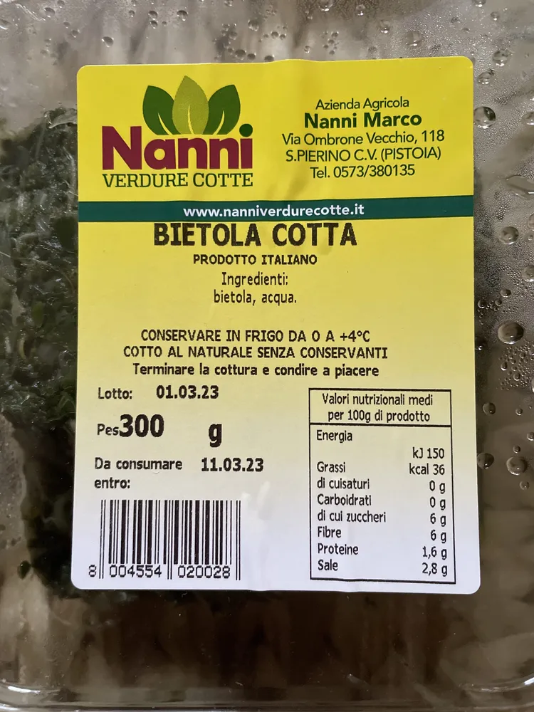 Bietola cotta