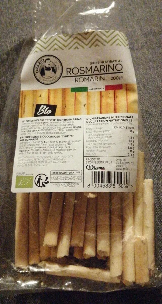 Grissini stirati al rosmarino