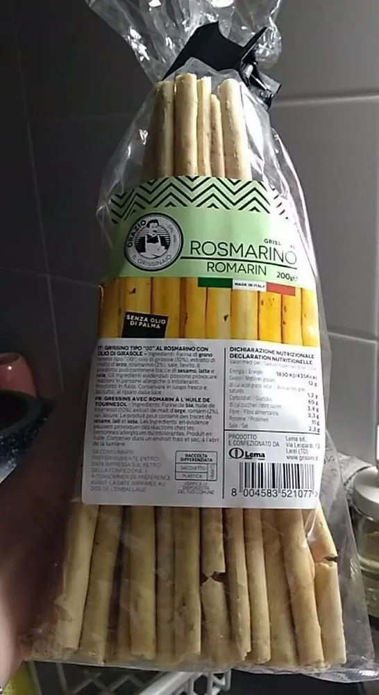 Grissini Rosmarino Romarin