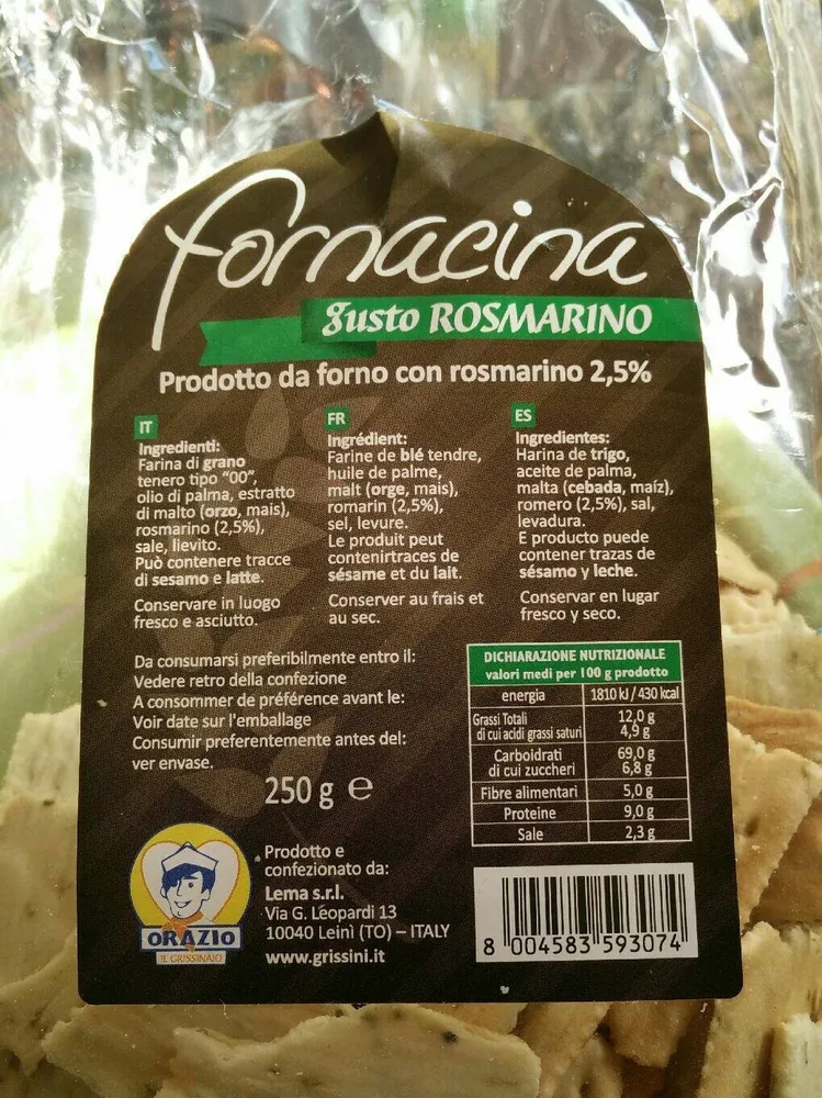 Crackers avec Romarin