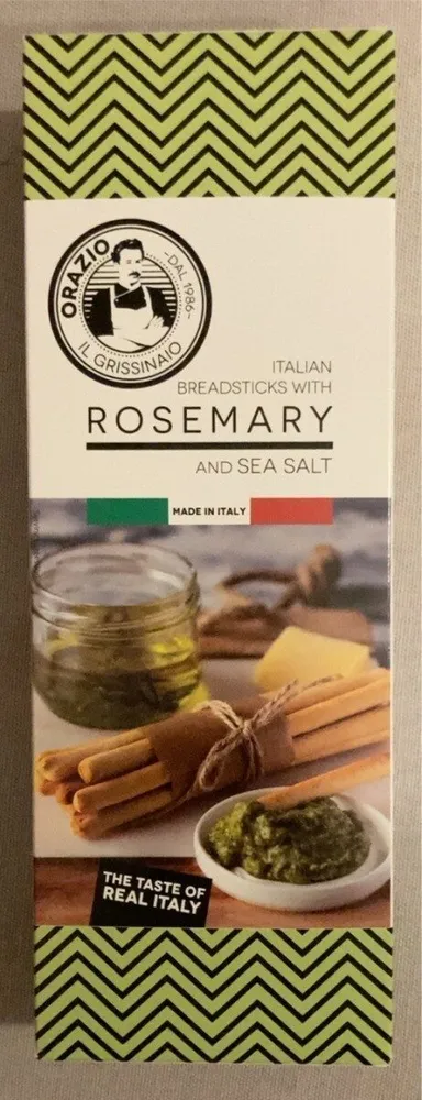Gressins avec romarin et sel marin