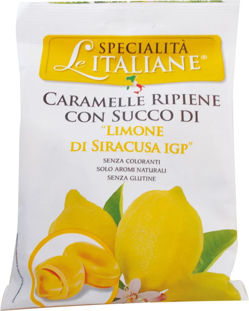 Caramelle ripiene con succo di limone di sicuracusa IGP