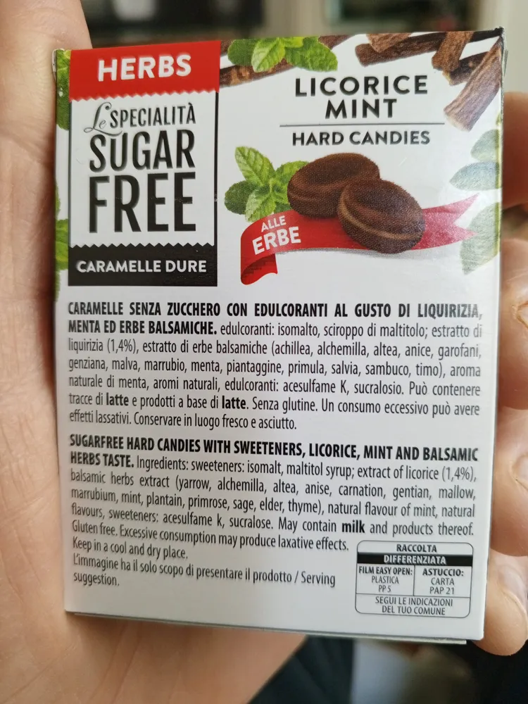 Sugarfree caramelle senza zucchero
