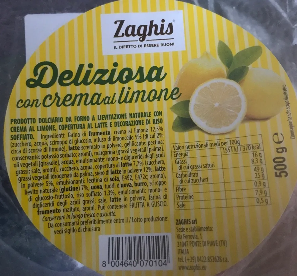 Delizioza con crema al limone