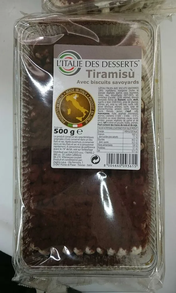 Tiramisù avec biscuits savoyards