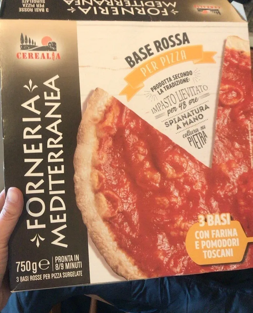Base rossa per pizza