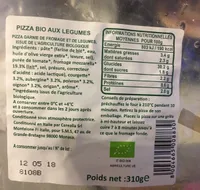Pizza Bio aux Légumes