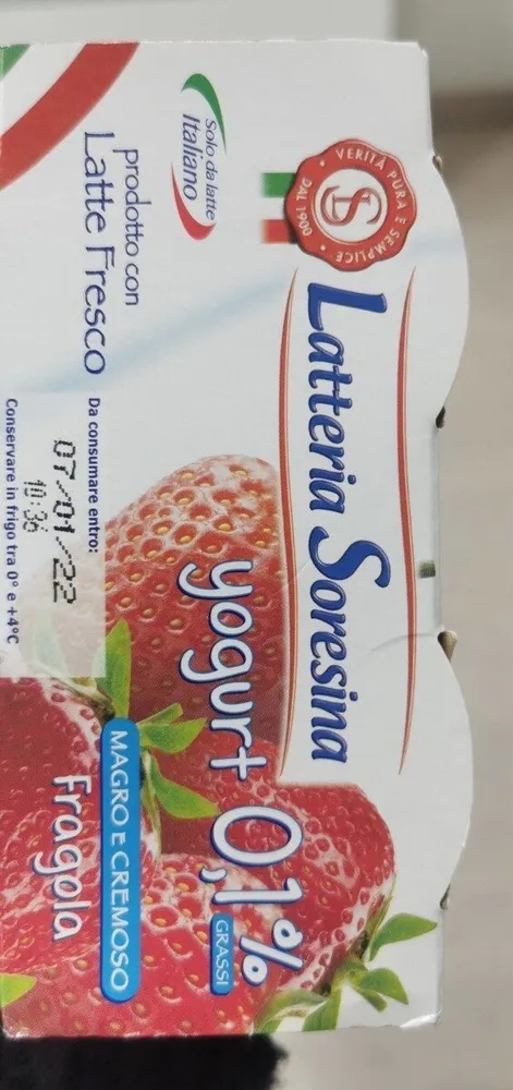 Yogurt magro e cremoso fragola