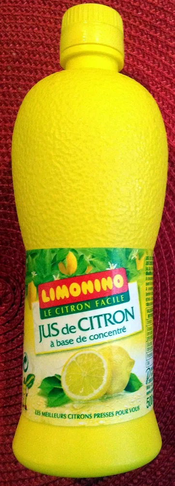 Jus de citron à base de concentré