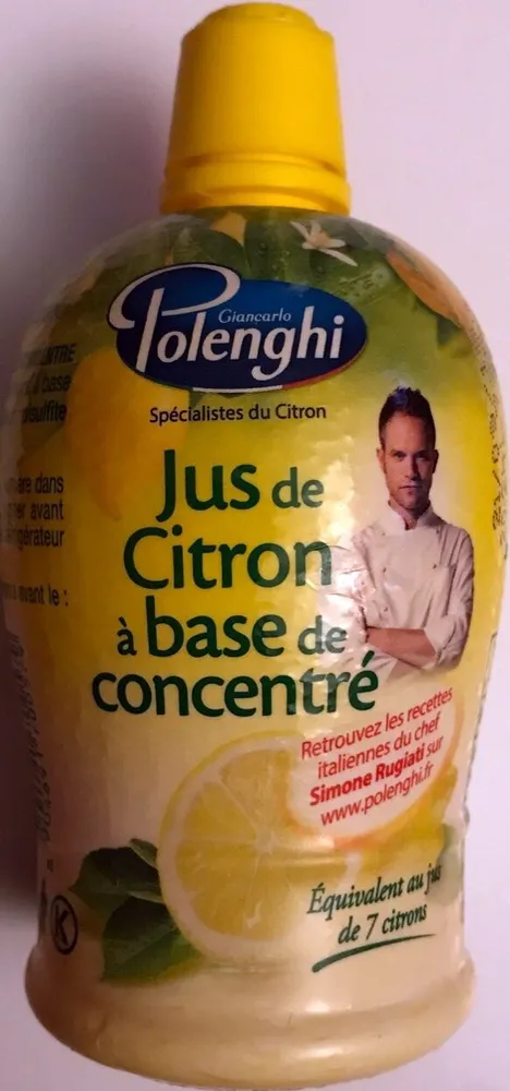 Jus de Citron à base de concentré