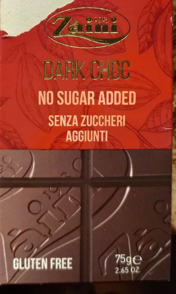 Cioccolato fondente senza succhero