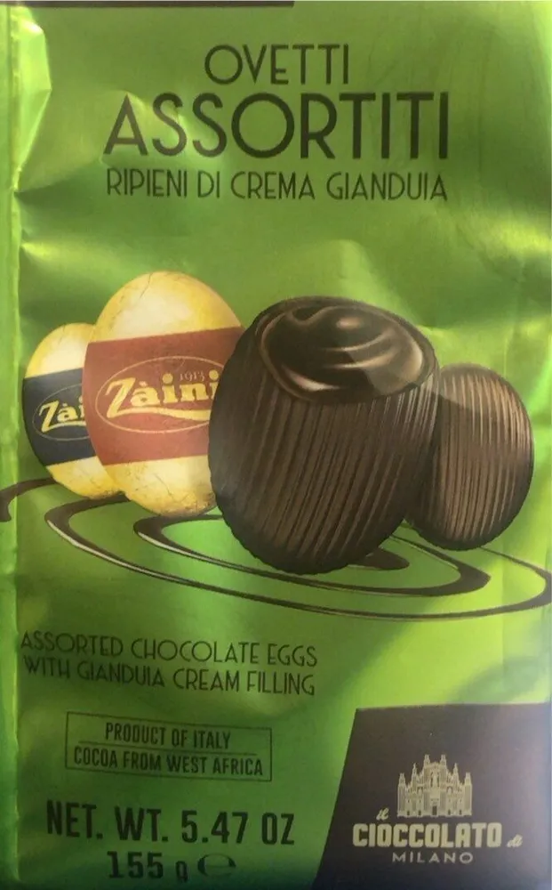 Ovetti assortiti ripieni di crema gianduia