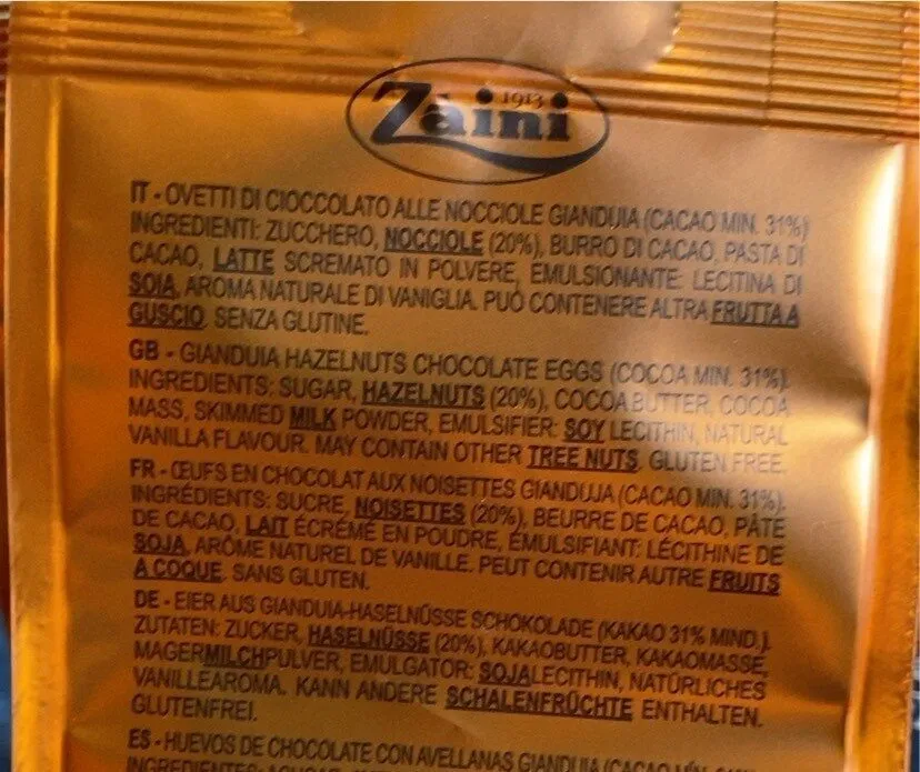 ovetti gianduiotto