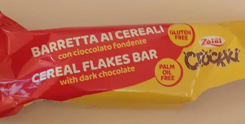 Baretta ai cereali con cioccolato fondente