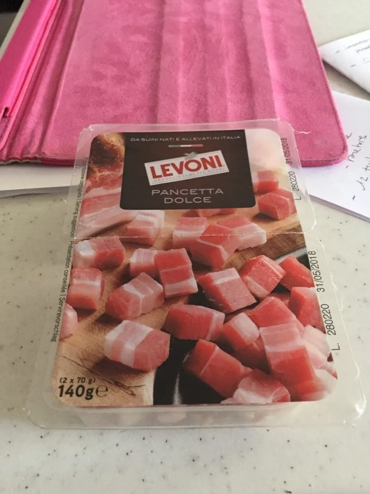 Pancetta Dolce A Cubetti Levoni 140 GR.