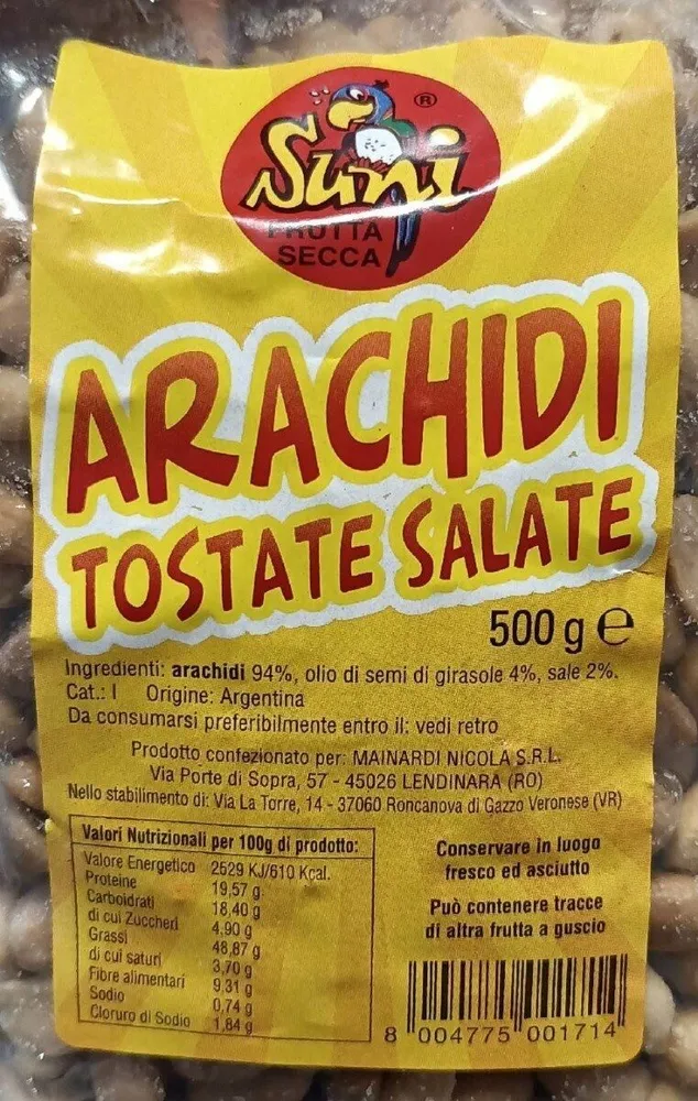 Arachidi tostate e salate